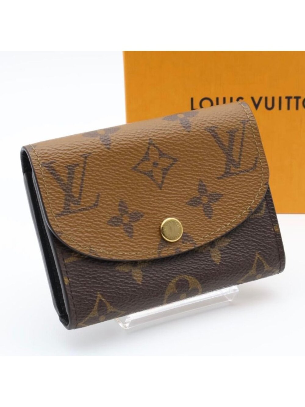 Louis Vuitton Porte-Monnaie Rosalie Monogram Reverse Bifold Wallet Brown
